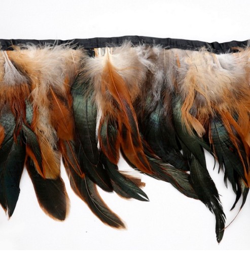 1 Meter Rooster Feather Trimmings Fringe Trim Sewing Costume Hackle Coque Craft - Picture 9 of 15