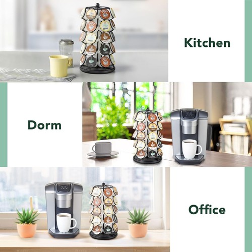 Keurig Rotating K Cup Holder Carousel 35 Coffee Pods Storage Rack Black NEW 2DAY - Picture 3 of 8
