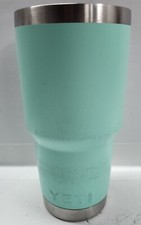 YETI Rambler 30 oz Tumbler w/ LID Hot Cold Drink Metal Seafoam Aqua - SEE PICS