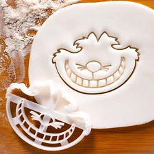 Cheshire Cat cookie cutter - Alice's Adventures in Wonderland tea party grin
