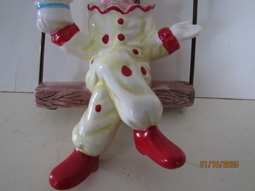 Ceramic swinging clown vintage - Picture 12 of 13
