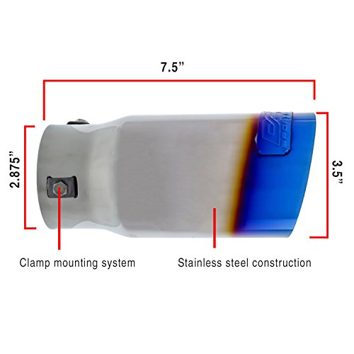 DC Sports EX-1025 Titanium Flare Exhaust Tips - Picture 4 of 5