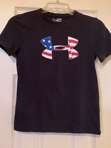 under armour red white and blue shirt