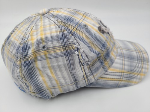 American Eagle Plaid Distressed Flex Fitted (Seems M-L) Hat Cap Casual Men Women - Picture 6 of 13