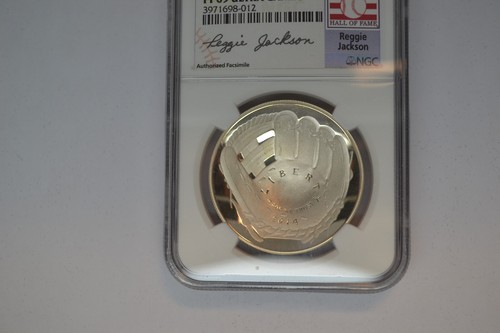 2014-P $1 Baseball Hall of Fame, Reggie Jackson- NGC PF-69 ULTRA CAMEO. Lovely! - Picture 2 of 6