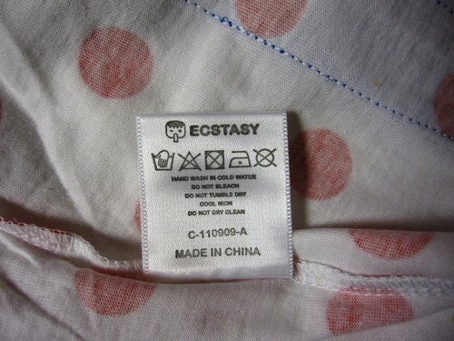 Vestido Camiseta ECSTASY Estilo Japón Nuevo con Etiquetas Talla S Niña Pequeña Lunares Blancos - Imagen 12 de 12