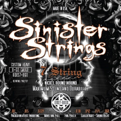 Cuerdas de guitarra de 7 cuerdas templadas de larga duración sinister de Kerly. Hecho en USA - Imagen 5 de 10
