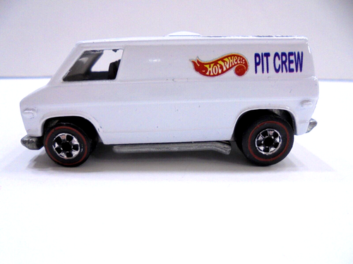 Redlines Hot Wheels Super Van Enamel White Pit Crew Van 1974 HK PRO RESTAURATION