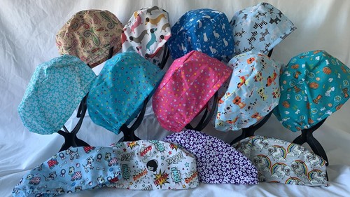 Unisex smock style scrub cap/theatre hats (nurse, doctors, chef, vet, dentist) - Picture 4 of 98