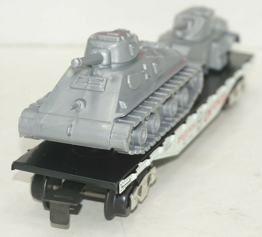 MARX O-GAUGE 7331-1 UN-FORCES FLATCAR MILITARY TANK WITH ORIGINAL NIB Wysoka jakość, dobra jakość