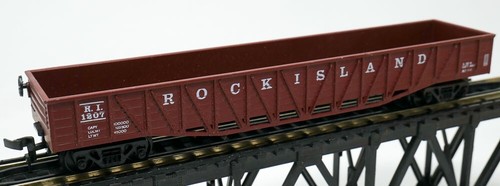 Coche góndola reforzado exterior escala Mehano HO Rock Island RI 1207 50' - Imagen 3 de 4