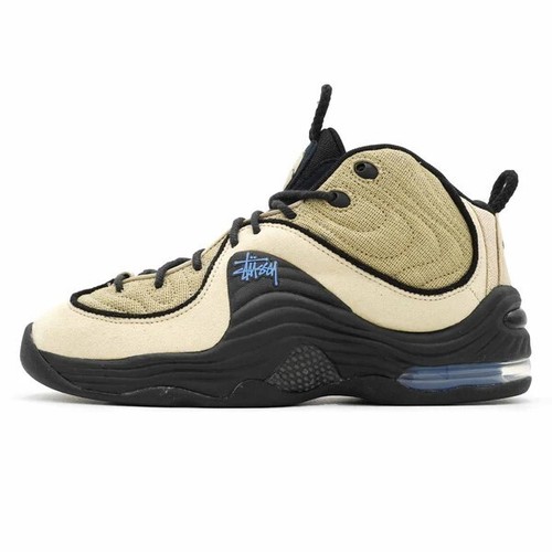 NUOVO Uomo Taglia 13 STUSSY x NIKE Air Penny 2 SP (CANAPA) Rattan/Calcare - Foto 2 di 6