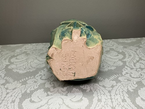 4 Face Cubist Abstract Ceramic Pottery Bust Sculpture Signed MERRITT 6.25” - Picture 5 of 7