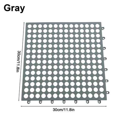 12 Pack of Interlocking Drainage Mats for Safe Spaces in Garden and For Garage - Picture 11 of 40