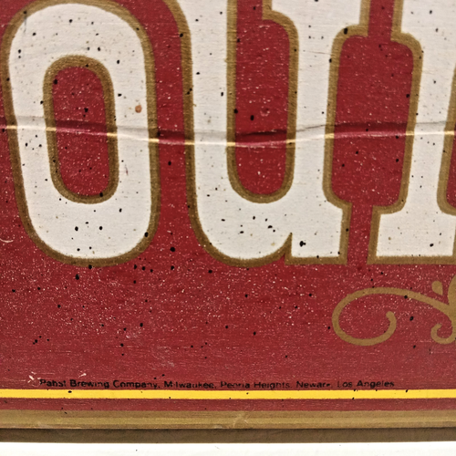 VINTAGE ORIGINAL PABST BLUE RIBBON BEER PBR BRING YOUR WIFE WOOD SIGN 24"x11" - Picture 5 of 6