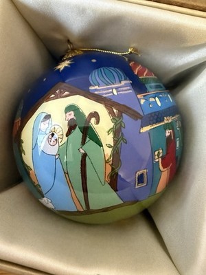 Li Bien Pier 1 Christmas Ornament In Satin Lined Box Nativity 2016