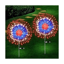 4th of July Decorations Outdoor Solar Lights, 2 Pack Fourth of July... Fast Ship