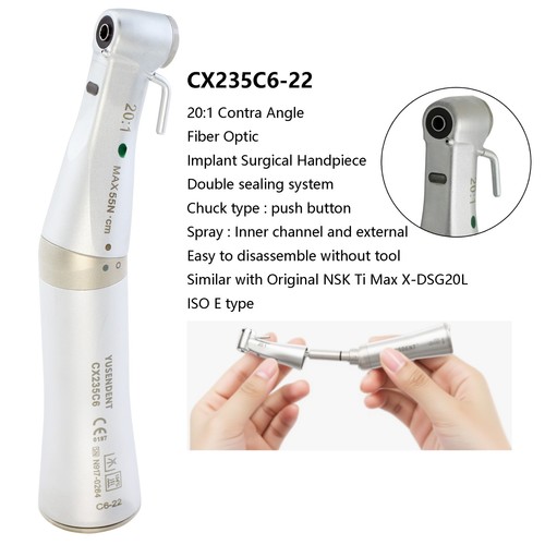 COXO Dental 20:1 Implante Pieza de Mano Quirúrgica Contraángulo 20 Ángulos Cono Nariz - Imagen 36 de 68