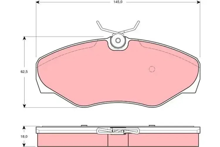 Brake pads GDB1466 TRW for RENAULT ESPACE Mk III