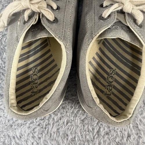 Taos Star Lace-Up Sneakers Gray Canvas STA-12844 Women's Size 10.5 - Picture 9 of 15