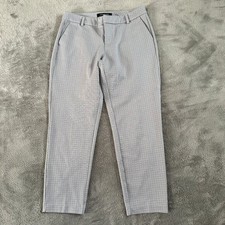 Liverpool Pants Trousers Gray Grid Slim Ankle Slacks Women's 28/6
