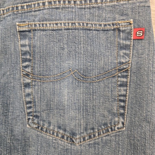 Spotgun Legwear Jeans Herren 38x32 Blau Medium Wash Straight Regular Y2K Denim - Bild 13 von 14