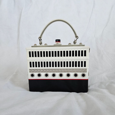 Dolce & Gabbana Yacht Boat Wooden DOLCE BOX Bag in White & Black