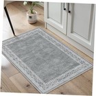  Modern Bordered Entryway Rugs Indoor, 2x3 Kitchen Rugs Non Slip Washable 