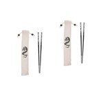  2 Sets wiederverwendbare Metall-Essstäbchen für die Küche,