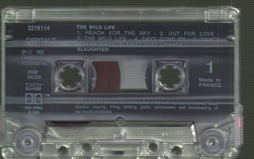 Slaughter (Rock/Metal Group) Wild Life cassette France Chrysalis 1992 cassette - Picture 3 of 3