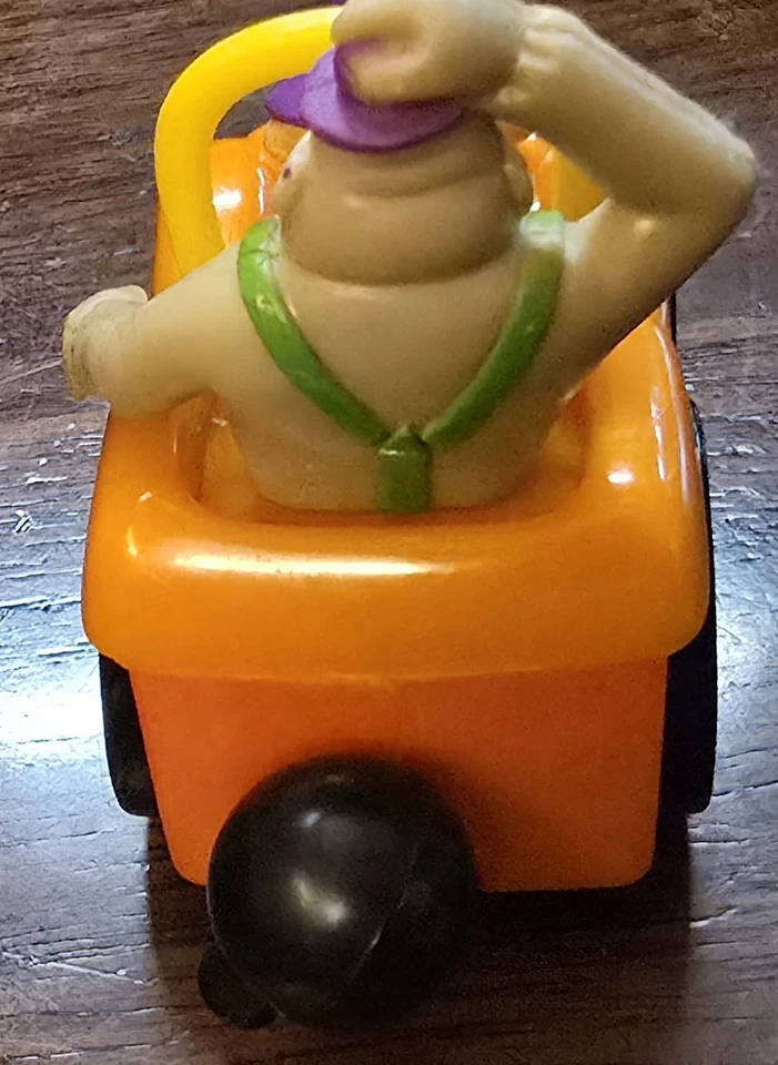 Figura de gato de colección Magilla Gorilla Wacky Orange Race Car Toy 1997 Pull Cord Top Foto 2 de 4