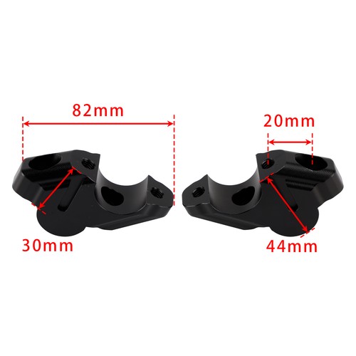 OFFSET HANDLEBAR RISER 30MM UP 21MM BACK BLACK FOR YAMAHA TÉNÉRÉ 700 2019-2025 - Picture 2 of 8