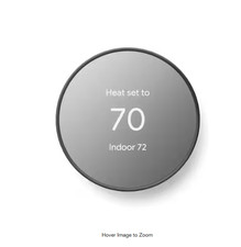 Google Nest Thermostat - Smart Programmable Wi-Fi Thermostat - Charcoal #1
