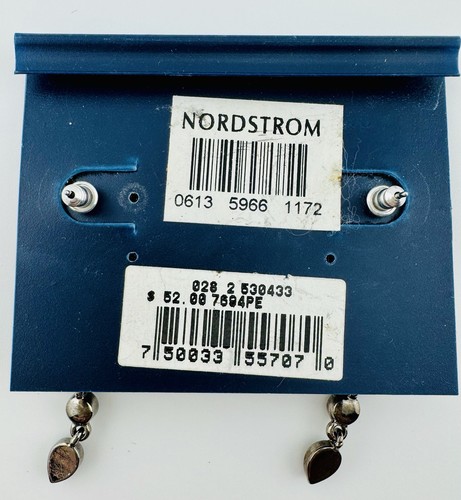 "Pendientes Nordstrom Jet Negro Cuelga Cristal Colección NUEVO EN TARJETA 2"" Gota" - Imagen 2 de 2