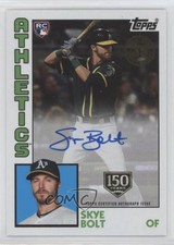 2019 Update 1984 Topps Baseball 150th Anniversary 75/150 Skye Bolt Auto 5w7