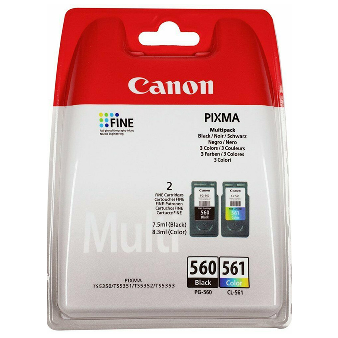 Genuine Canon PG-560 CL-561 Black & Colour Ink Cartridge for Pixma TS7450 TS7451 - Image 14