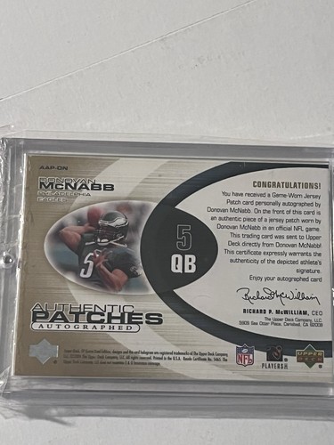 2004 Donovan McNabb SP Authentic Game Used Autograph 7/25 AAP-DN - Picture 6 of 10