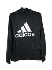 Women's Adidas Hoodie Size L (14-16) Black & White Long Sleeve - CM/02