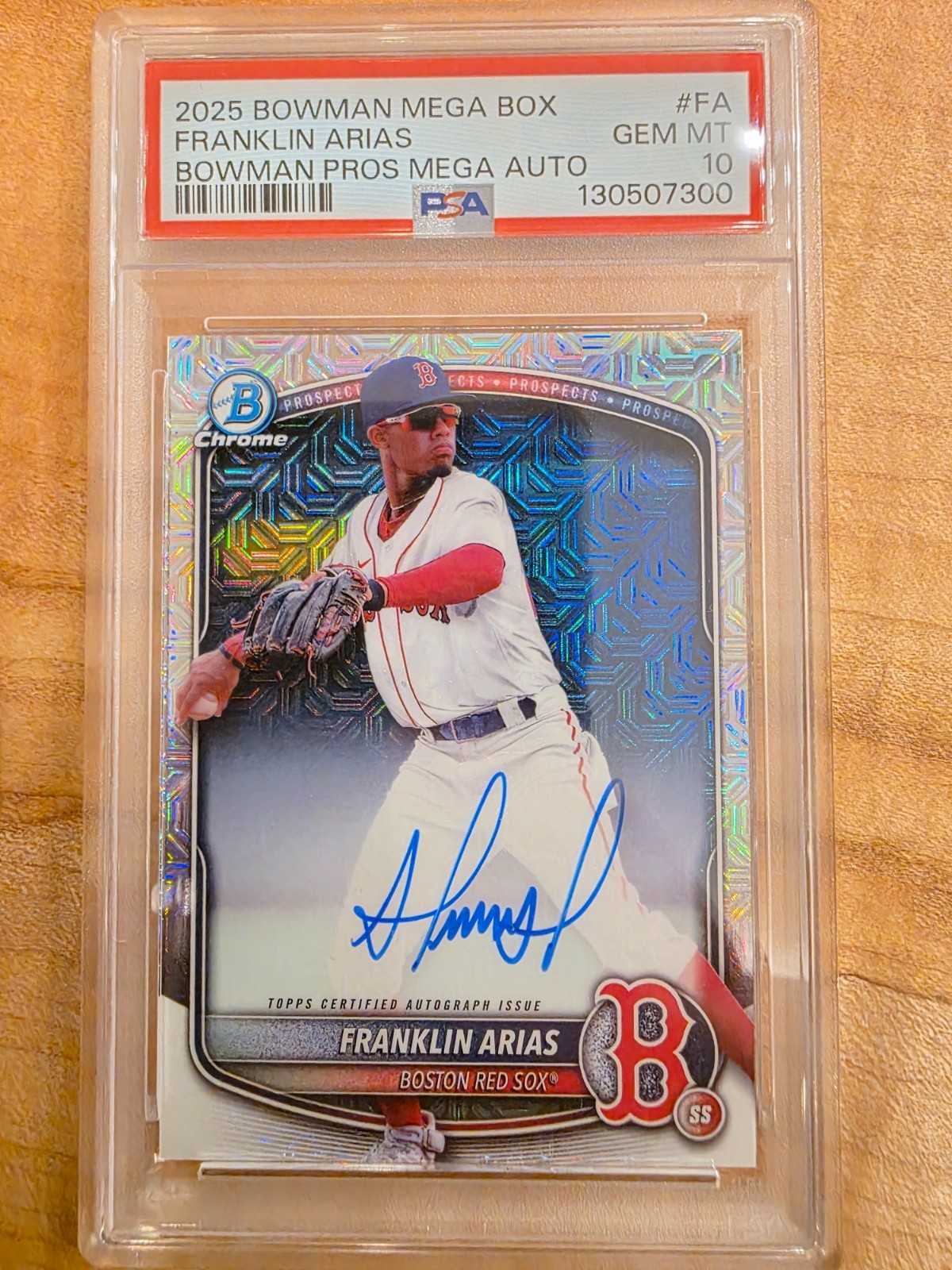 2025 Bowman Mega Box Franklin Arias Prospect Mega Auto PSA 10
