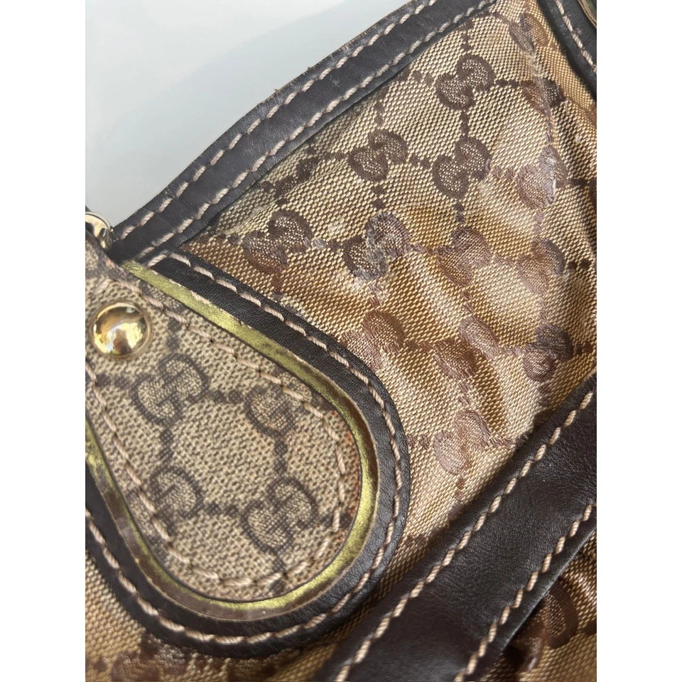 Bolso Gucci GG Marrón Monograma Mezcla de Cristal Asa Foto 4 de 4