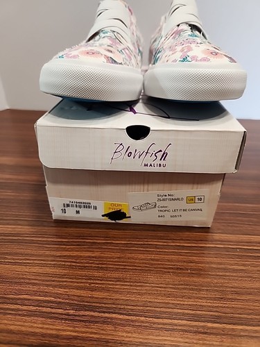 Blowfish Borell Damenschuhe Turnschuhe Größe 10 Tropic Let It Be Blumenmuster Canvas - Bild 2 von 9