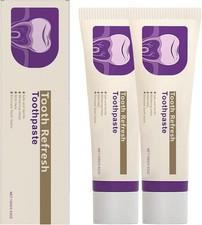 HOT-2PS Tooth Refresh Toothpaste,Fresh Breath Whitening Toothpaste,Natural Oral