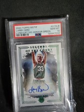 Larry Bird Legends of The Court Signed Autographed Basketball Card 10/10 PSA 10