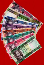 SOUTH SUDAN UNC 1/P-5, 5/P-11 10/P-12 20/P-13 50/P-14 100/P-15 500/P-20 & 1K/P21