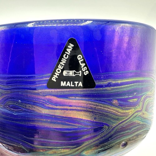 Phoenician Malta Glas Schale Schüssel Glaskunst Handgefertigt Irisierend - Bild 10 von 16
