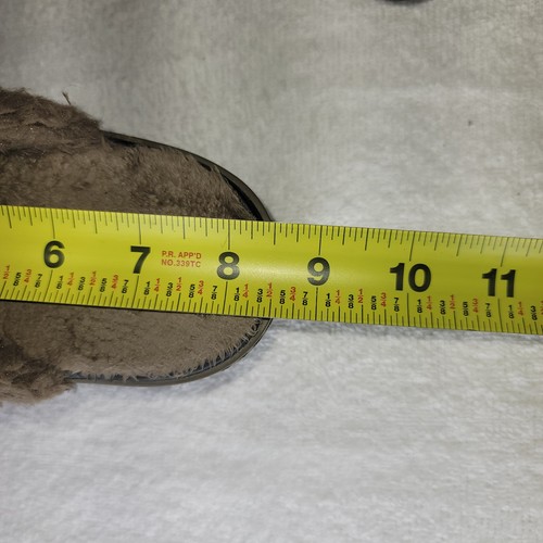 Damenschuhe Kroko-Slipper (gebraucht mit Flecken) Fellbesatz Blockabsatz Größe 6W - Bild 18 von 19