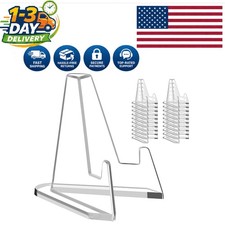 Clear Acrylic Display Stand Set - 20 Pack for Cards, Pictures & Coins - 2.2 Inch