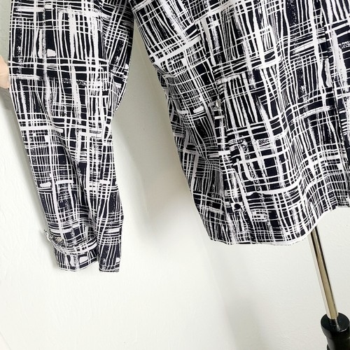 Zenergy by Chico's Black & White Print, leichte Jacke mit Reißverschluss, Gr. 3/XL - Bild 6 von 11