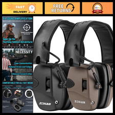 Electronic Ear Protection Muffs for Shooting Range, Sound Amplification  Noise