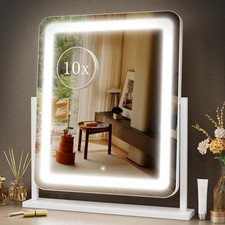 LED Vanity Mirror with Lights 17.3 Inch Detachable 10X Magnification Makeup